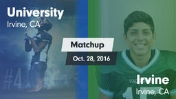 Matchup: University High vs. Irvine  2016