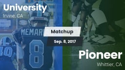 Matchup: University High vs. Pioneer  2017