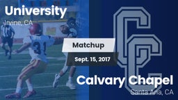 Matchup: University High vs. Calvary Chapel  2017