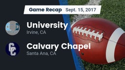 Recap: University  vs. Calvary Chapel  2017