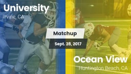 Matchup: University High vs. Ocean View  2017