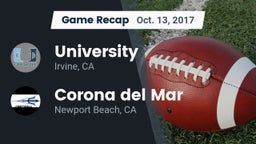 Recap: University  vs. Corona del Mar  2017