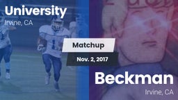 Matchup: University High vs. Beckman  2017