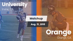 Matchup: University High vs. Orange  2018