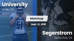 Matchup: University High vs. Segerstrom  2018
