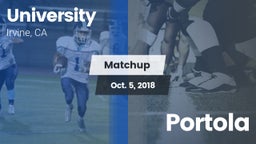 Matchup: University High vs. Portola 2018