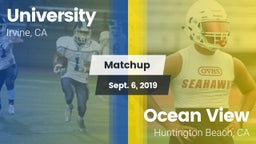 Matchup: University High vs. Ocean View  2019