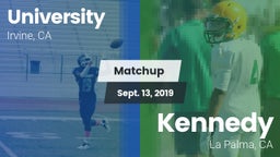 Matchup: University High vs. Kennedy  2019