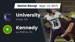 Recap: University  vs. Kennedy  2019