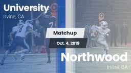 Matchup: University High vs. Northwood  2019