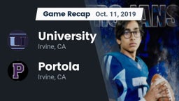 Recap: University  vs. Portola  2019