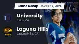Recap: University  vs. Laguna Hills  2021