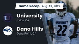 Recap: University  vs. Dana Hills  2022