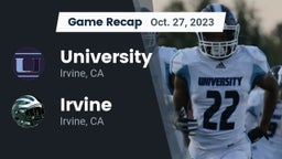 Recap: University  vs. Irvine  2023
