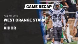 Recap: West Orange Stark  vs. Vidor  2016