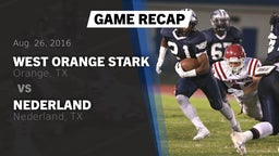 Recap: West Orange Stark  vs. Nederland  2016