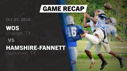 Recap: WOS vs. Hamshire-Fannett  2016
