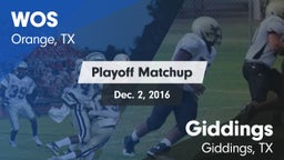 Matchup: West Orange Stark vs. Giddings  2016