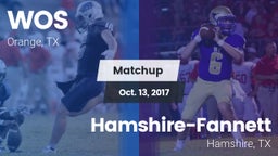Matchup: West Orange Stark vs. Hamshire-Fannett  2017