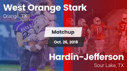 Matchup: West Orange Stark vs. Hardin-Jefferson  2018