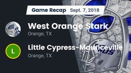 Recap: West Orange Stark  vs. Little Cypress-Mauriceville  2018