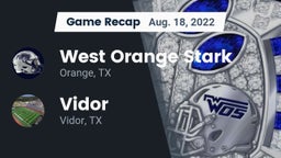 Recap: West Orange Stark  vs. Vidor  2022