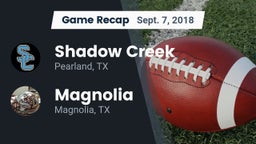 Recap: Shadow Creek  vs. Magnolia  2018
