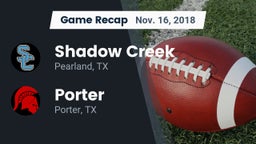 Recap: Shadow Creek  vs. Porter  2018