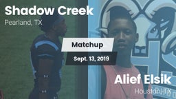 Matchup: Shadow Creek High Sc vs. Alief Elsik  2019