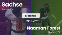 Matchup: Sachse  vs. Naaman Forest  2018