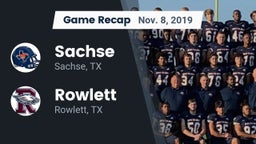 Recap: Sachse  vs. Rowlett  2019