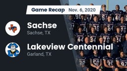Recap: Sachse  vs. Lakeview Centennial  2020