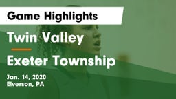Twin Valley  vs Exeter Township  Game Highlights - Jan. 14, 2020