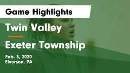 Twin Valley  vs Exeter Township  Game Highlights - Feb. 3, 2020