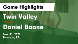 Twin Valley  vs Daniel Boone  Game Highlights - Jan. 11, 2021