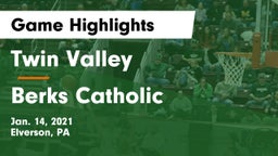 Twin Valley  vs Berks Catholic  Game Highlights - Jan. 14, 2021