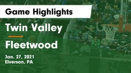 Twin Valley  vs Fleetwood Game Highlights - Jan. 27, 2021