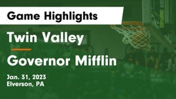 Twin Valley  vs Governor Mifflin  Game Highlights - Jan. 31, 2023