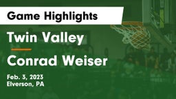 Twin Valley  vs Conrad Weiser  Game Highlights - Feb. 3, 2023