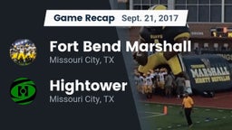Recap: Fort Bend Marshall  vs. Hightower  2017