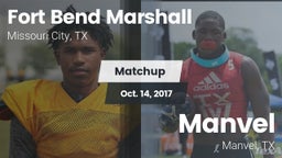 Matchup: Fort Bend Marshall vs. Manvel  2017