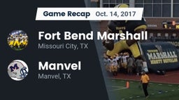 Recap: Fort Bend Marshall  vs. Manvel  2017