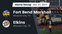 Recap: Fort Bend Marshall  vs. Elkins  2017