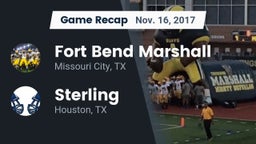Recap: Fort Bend Marshall  vs. Sterling  2017