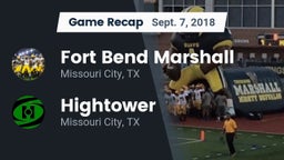 Recap: Fort Bend Marshall  vs. Hightower  2018