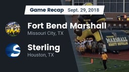 Recap: Fort Bend Marshall  vs. Sterling  2018