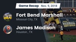 Recap: Fort Bend Marshall  vs. James Madison  2018