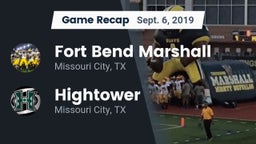 Recap: Fort Bend Marshall  vs. Hightower  2019