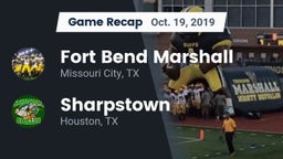 Recap: Fort Bend Marshall  vs. Sharpstown  2019