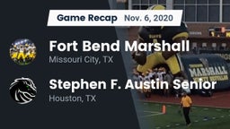 Recap: Fort Bend Marshall  vs. Stephen F. Austin Senior  2020